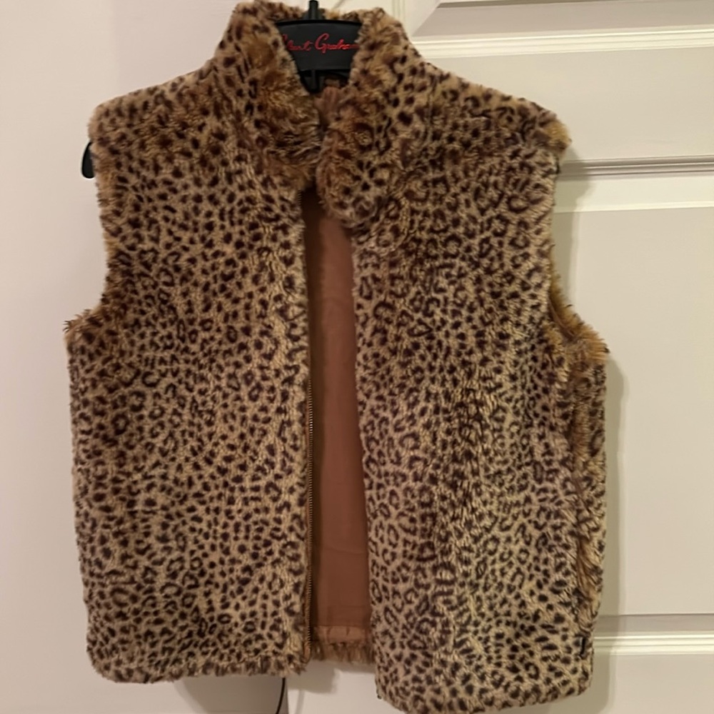 Hilfiger animal fur vest fully lined